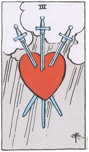 Three of Swords tarot card