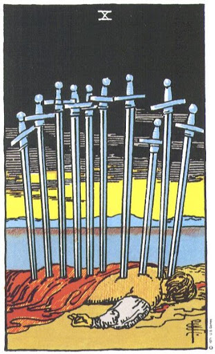 Ten of Swords tarot card