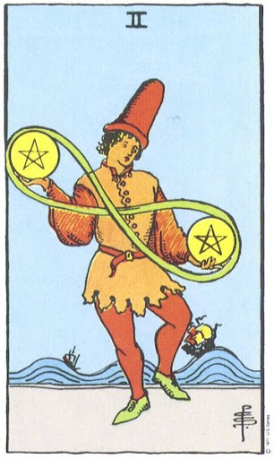 Two of Pentacles tarot card