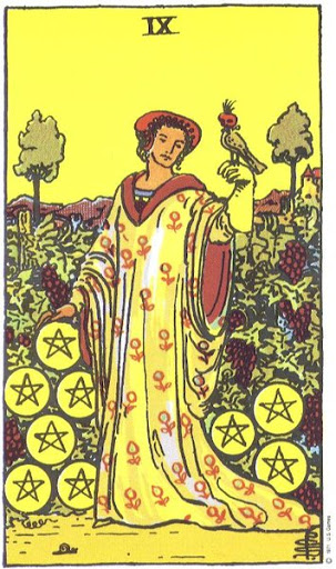 Nine of Pentacles tarot card